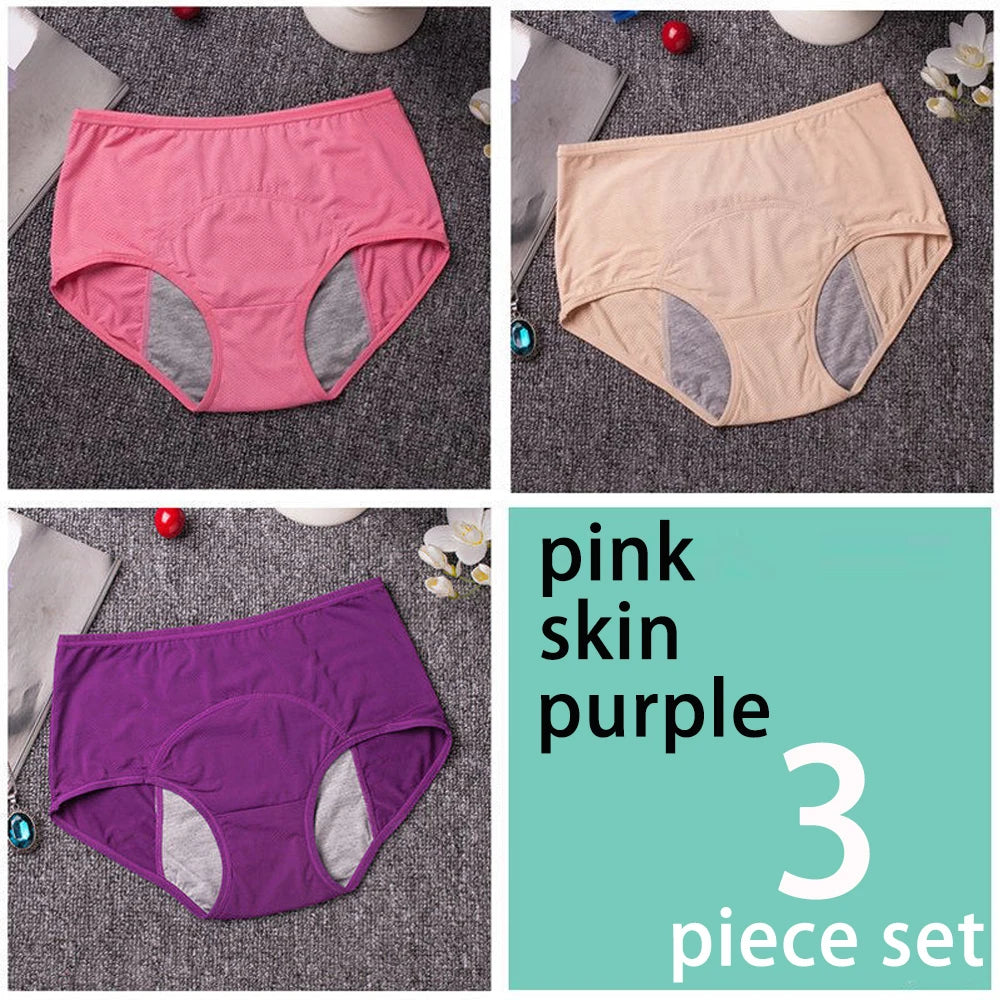 Five-Piece High-Waisted Absorbent Menstrual Brief Set
