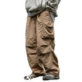 Men's Relaxed Parachute Cargo Pants with Oversized Utility Pockets and Outdoor Casual Style