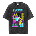 Anime Goth Retro Manga Streetwear Tee with Cyber Graphic Art Print