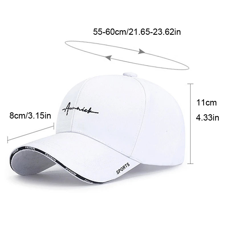 Unisex Adjustable Baseball Cap with Minimal Embroidered Detail for Casual Everyday Streetwear Style