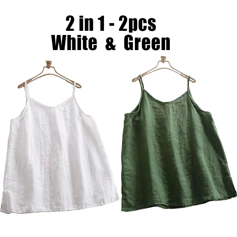 Relaxed V-Neck Camisole Tank Top with Lightweight Everyday Streetwear Styling
