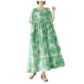 Boho Pleated Maxi Dress with Relaxed Silhouette for Everyday Styling
