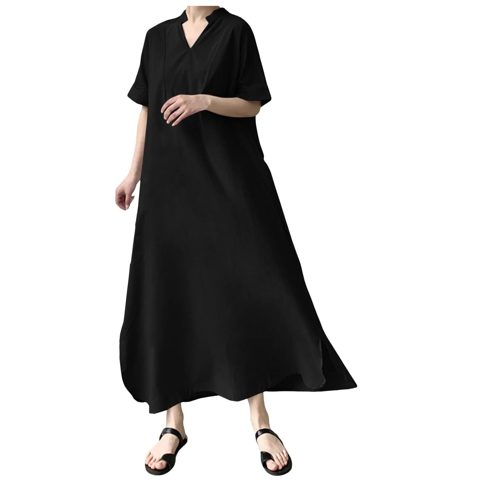 Boho Pleated Maxi Dress with Relaxed Silhouette for Everyday Styling