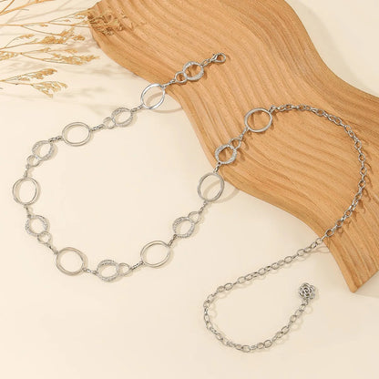 Minimalist Circle Link Waist Chain for Modern Y2K and Alternative Styling