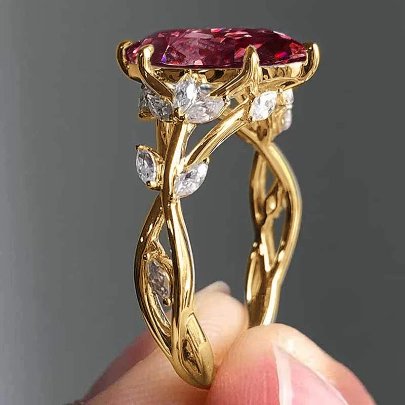 Dark Feminine Marquise Crystal Statement Ring with Elegant Vintage Inspired Silhouette