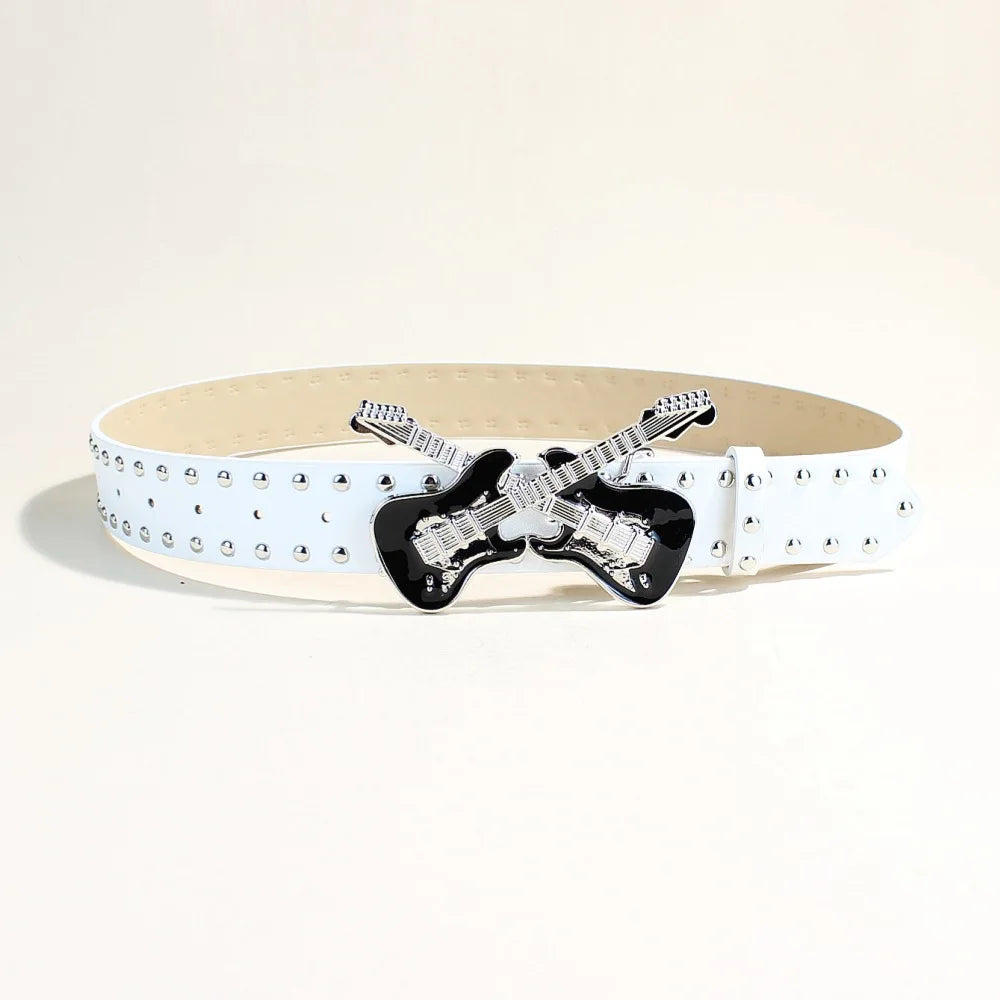 Guitar Accent Waist Belt for Gothic Punk Y2K Alternative Fashion