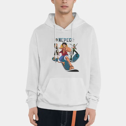 Retro Anime Streetwear Hoodie with Vintage Manga Graphic Artwork