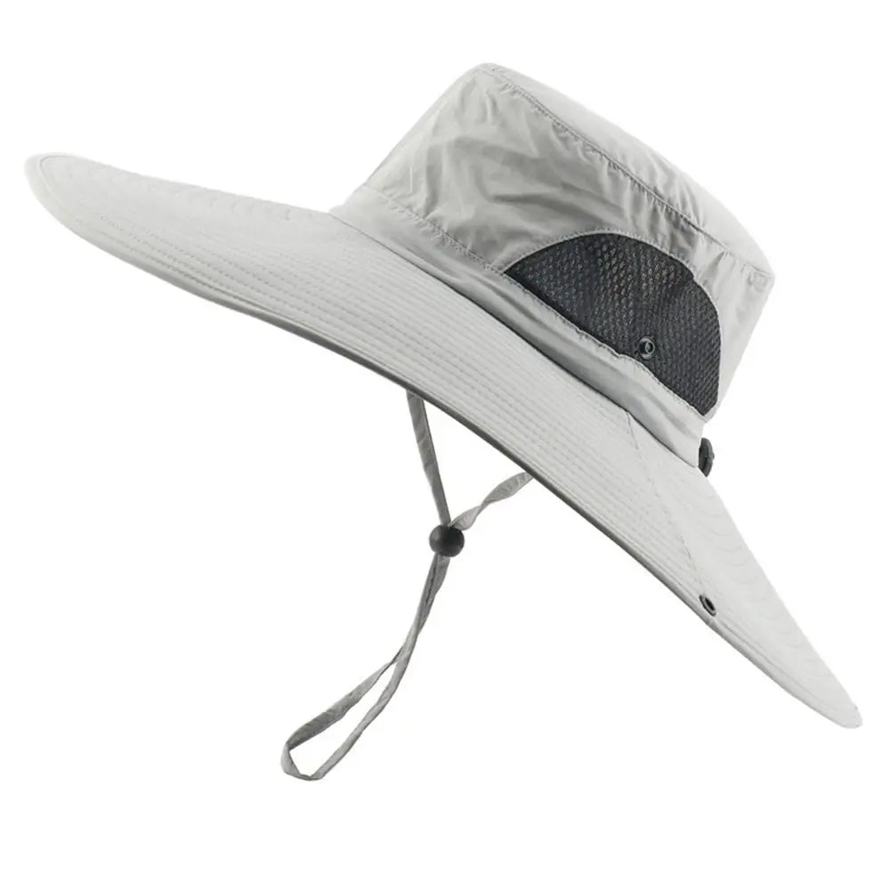 Wide Brim Boonie Sun Hat with Adjustable Chin Cord for Outdoor Adventure and Travel