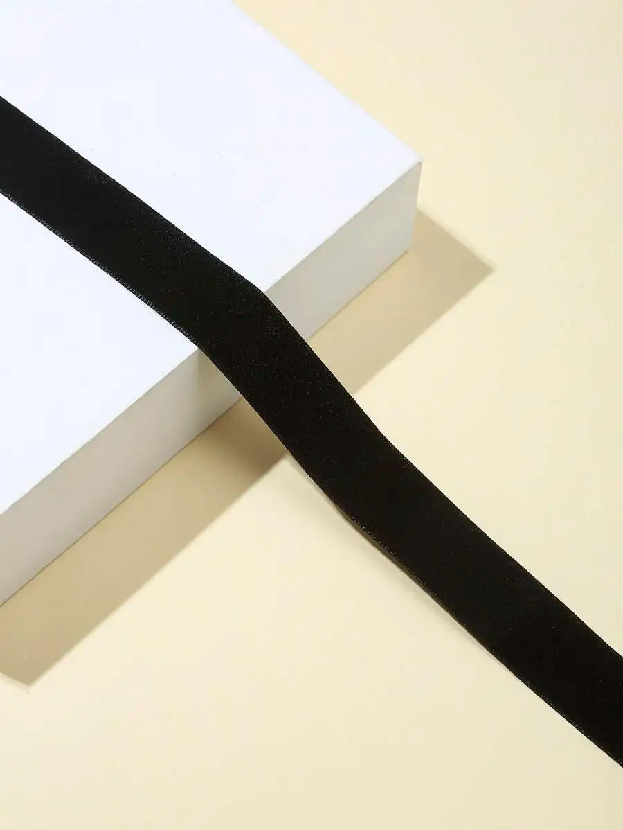 Minimalist Velvet Choker Necklace for Gothic Grunge and Dark Feminine Styling