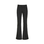 Low Rise Wide Leg Flared Casual Pants with Vertical Stripe Streetwear Style
