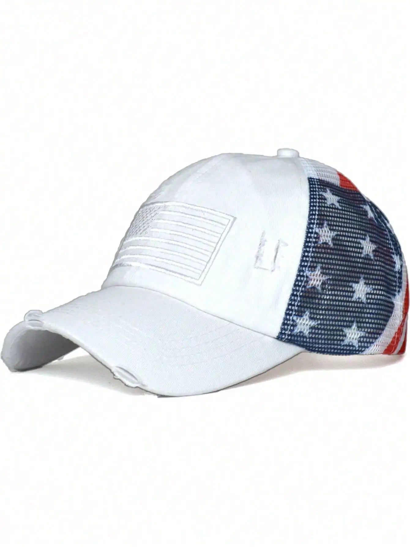 Unisex Mesh Baseball Cap with Embroidered Graphic Patch for Casual Outdoor Streetwear Style