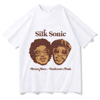 Vintage Portrait Graphic Cotton T-Shirt with Retro Music-Inspired Streetwear Style