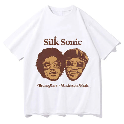 Vintage Portrait Graphic Cotton T-Shirt with Retro Music-Inspired Streetwear Style