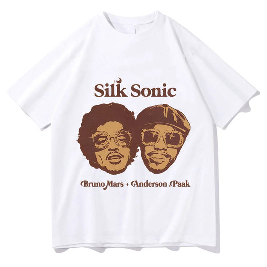 Vintage Portrait Graphic Cotton T-Shirt with Retro Music-Inspired Streetwear Style