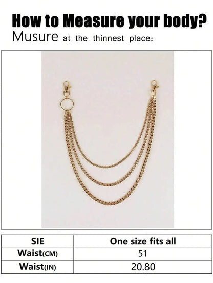 Layered Draped Waist Chain for Dark Feminine and Alternative Styling