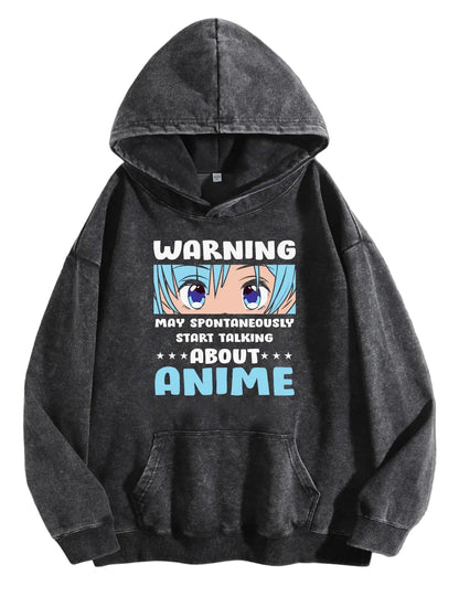 Retro Anime Streetwear Hoodie with Manga-Inspired Typography Graphic Design