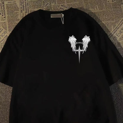 Urban Wing Graphic Streetwear T-Shirt With Casual Oversized Fit Style