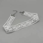 Floral Lace Choker Necklace for Gothic Coquette and Dark Feminine Fashion Styling