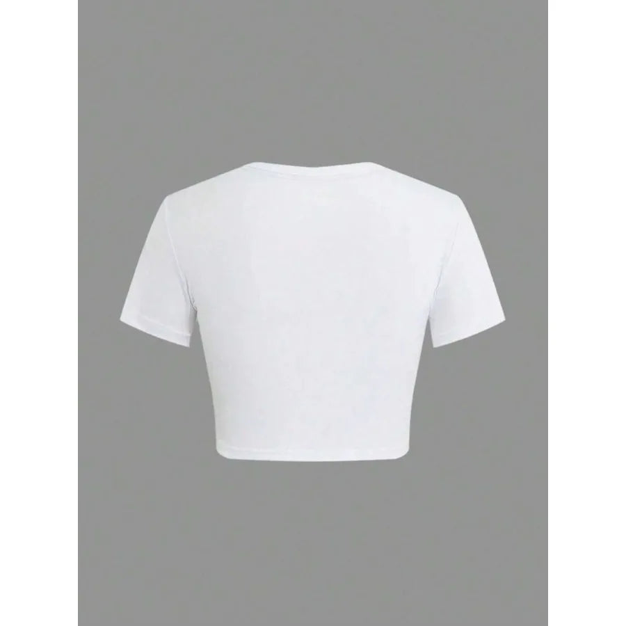 Alternative Graphic Crop Tee with Vintage Inspired Artwork and Streetwear Edge