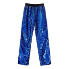 Men's Wide Leg Sequin Trousers with Relaxed Fit and Statement Streetwear Style