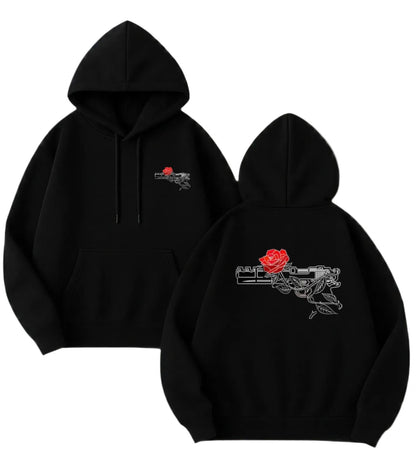 Oversized Graphic Streetwear Hoodie with Illustrative Artwork and Relaxed Fit