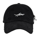 Vintage Distressed Embroidered Baseball Cap Adjustable Curved Brim Casual Streetwear Hat