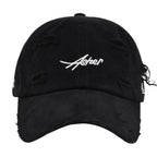 Vintage Distressed Embroidered Baseball Cap Adjustable Curved Brim Casual Streetwear Hat