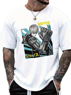 Cyber Mecha Anime Graphic Soft Cotton Casual Streetwear T-Shirt