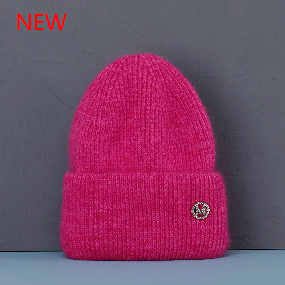 Soft Rabbit Fur Knit Beanie for Everyday Casual Outdoor Winter Fashion and Comfort Style
