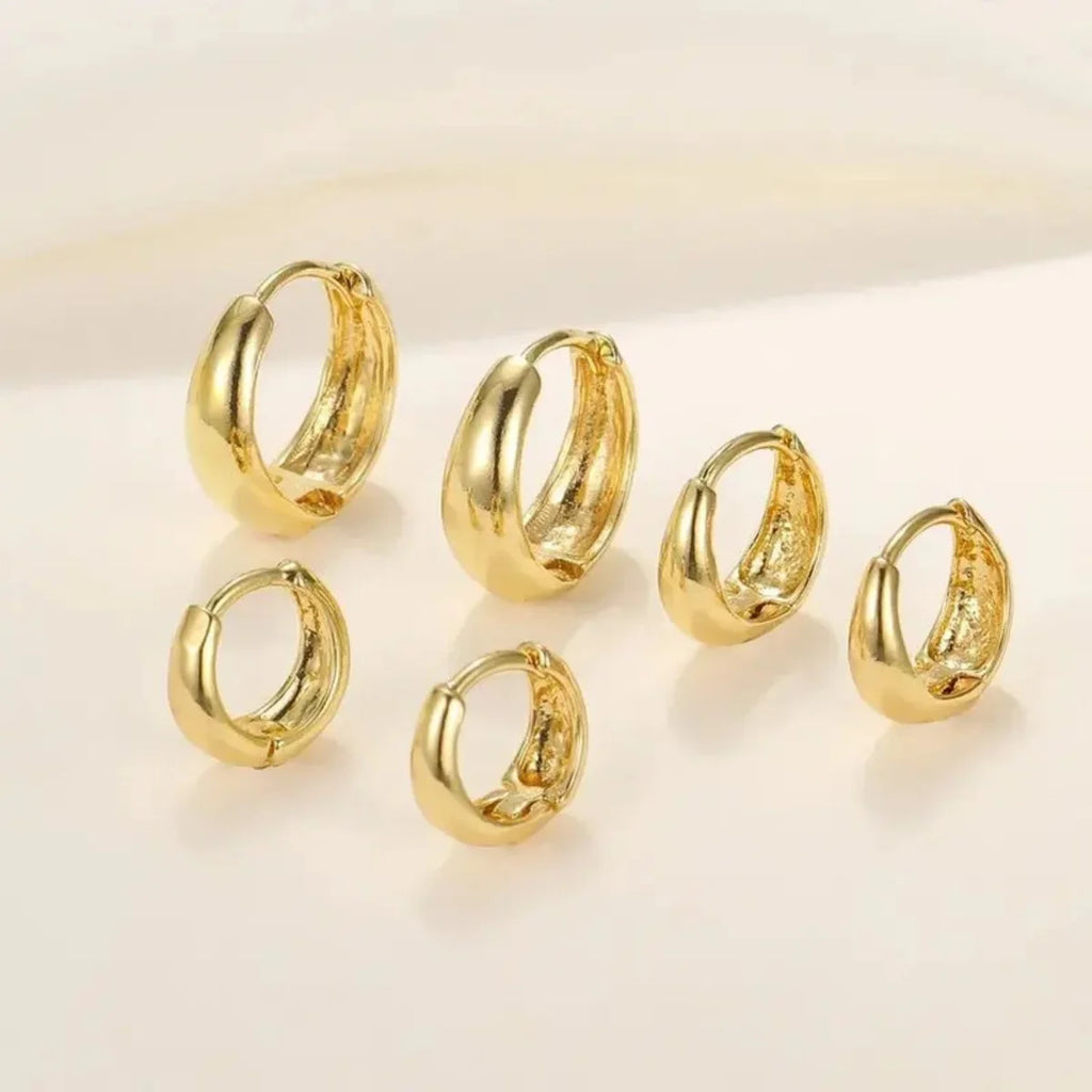 Minimalist Huggie Hoop Earring Set Alternative Everyday Fashion Jewelry