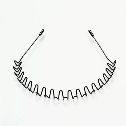 Minimalist Wavy Metal Headband Alternative Streetwear Hair Accessory