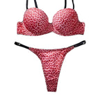 Colorful Floral Embroidery Longline Corset Bra and Panty Set