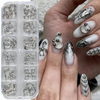 Gothic Cross Nail Art Charms Collection for Alternative Manicure Designs
