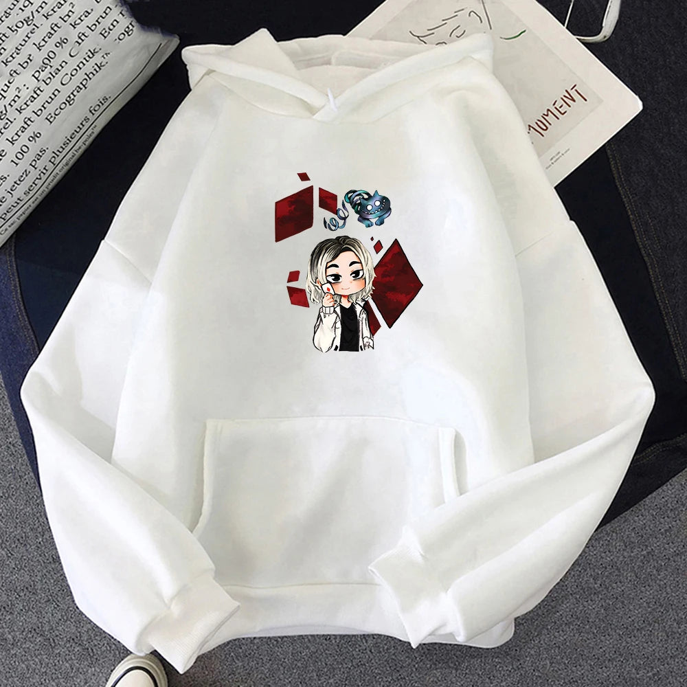 Anime Character Graphic Hoodie with Minimal Manga Streetwear Style