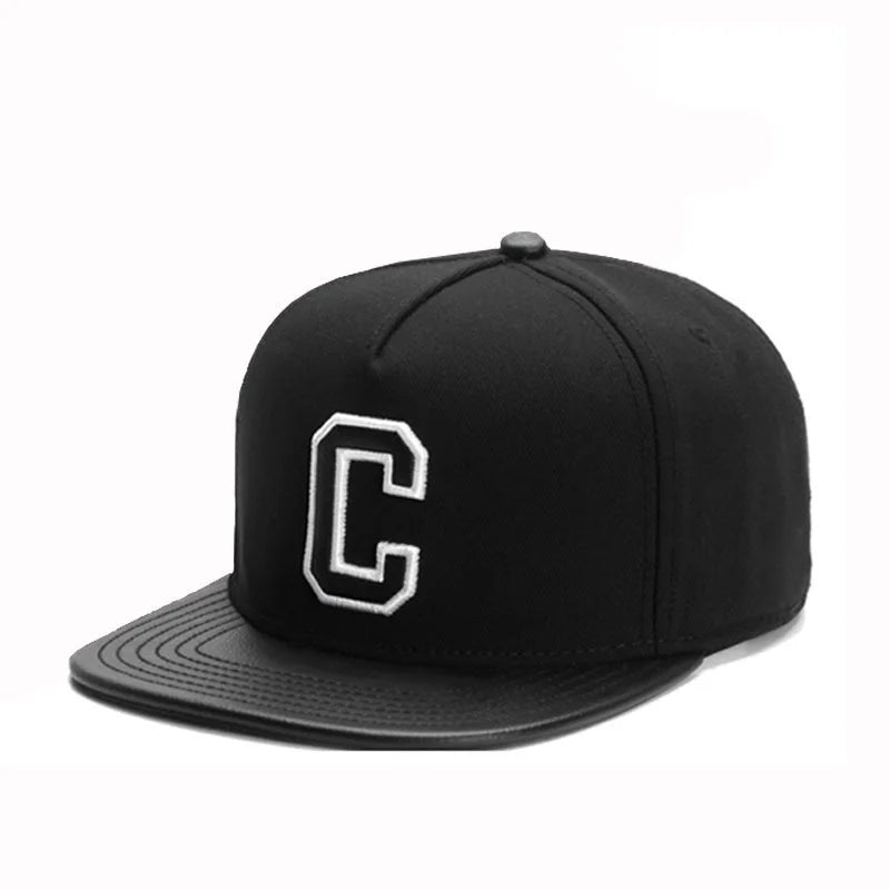 Structured Embroidered Snapback Baseball Cap with Flat Brim for Urban Streetwear Fashion Style