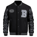 Men's Embroidered Varsity Jacket with Classic Letter Patch Streetwear Style