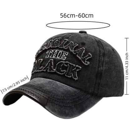 Unisex Vintage Washed Baseball Cap with Embroidered Detail for Everyday Casual Streetwear Style