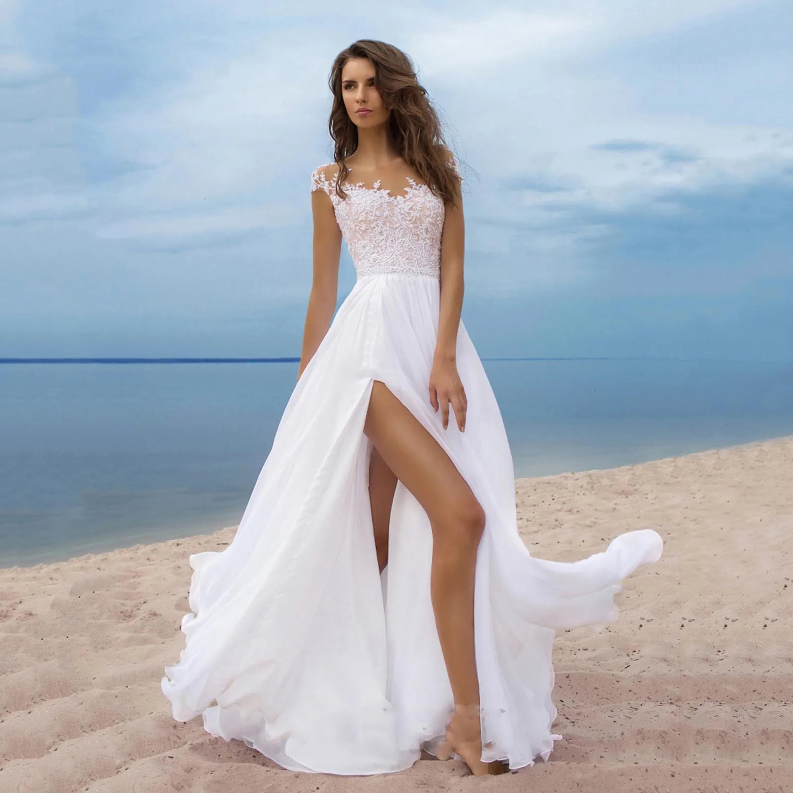 Flowing Open Back Maxi Dress With Soft Draped Movement