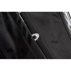 High-Shine Black Faux Leather Underbust Waist Cincher with Front Metal Busk