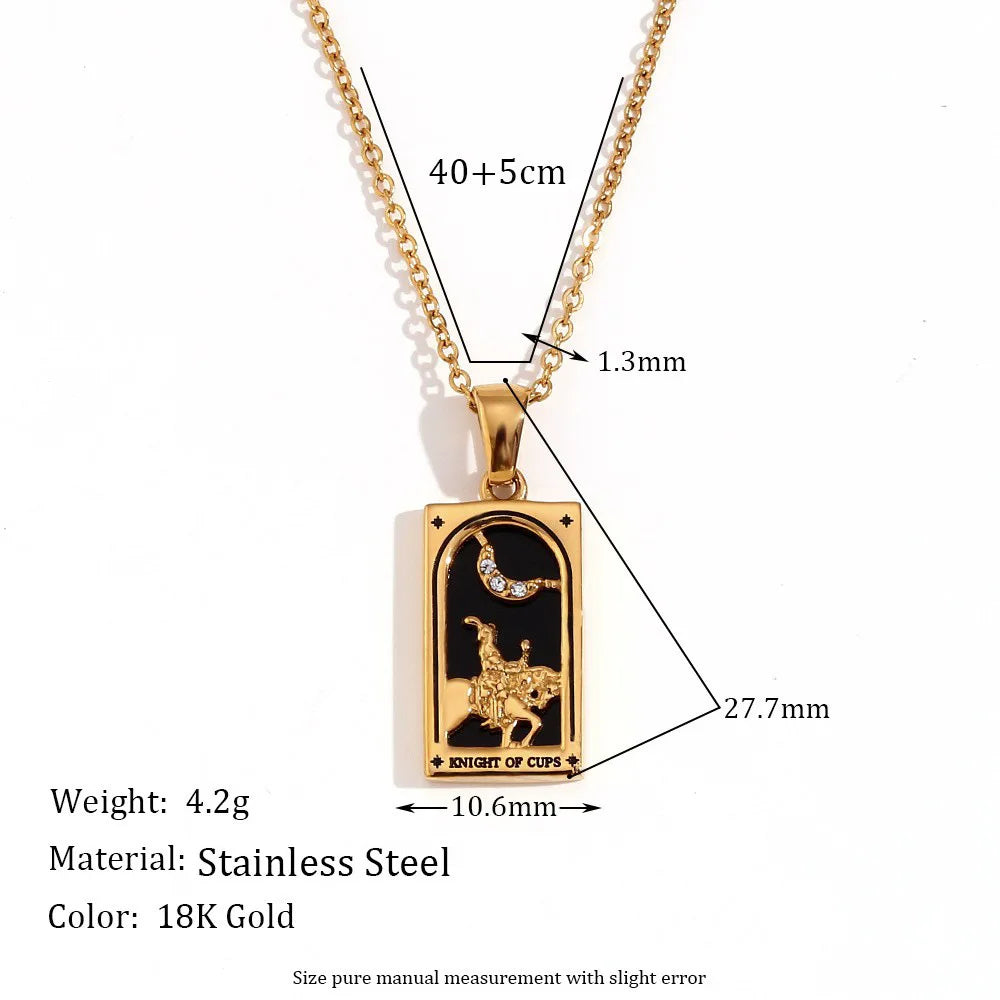 Mystic Card Pendant Necklace for Gothic and Alternative Styling