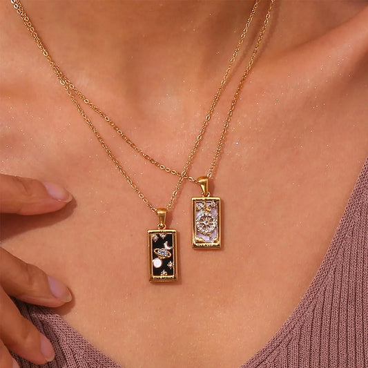 Mystic Card Pendant Necklace for Gothic and Alternative Styling