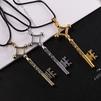 Vintage Key Pendant Necklace Gothic Alternative Mystical Fashion Jewelry