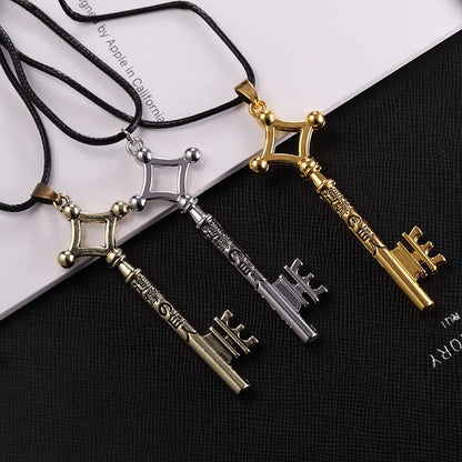 Vintage Key Pendant Necklace Gothic Alternative Mystical Fashion Jewelry