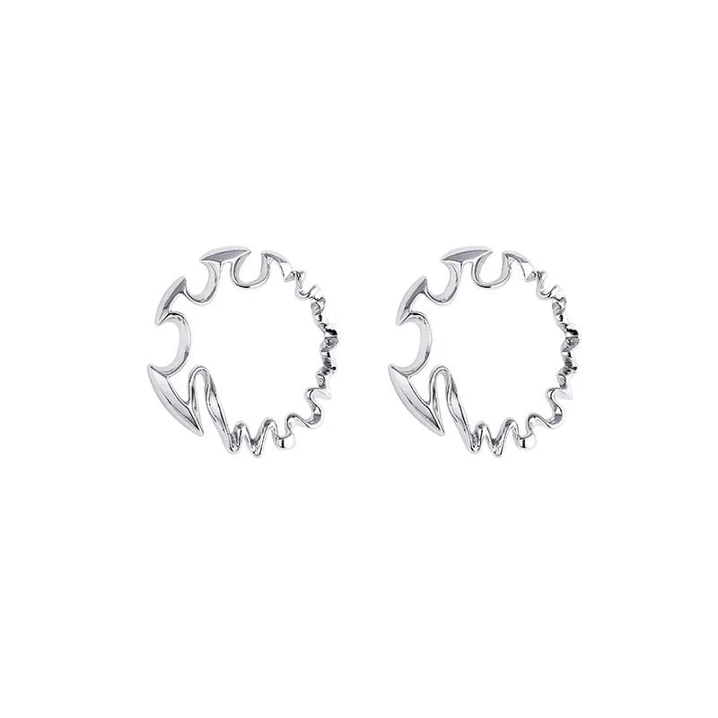 Oversized Twisted Hoop Earrings Alternative Fashion Statement Jewelry