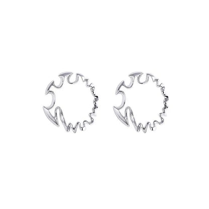 Oversized Twisted Hoop Earrings Alternative Fashion Statement Jewelry