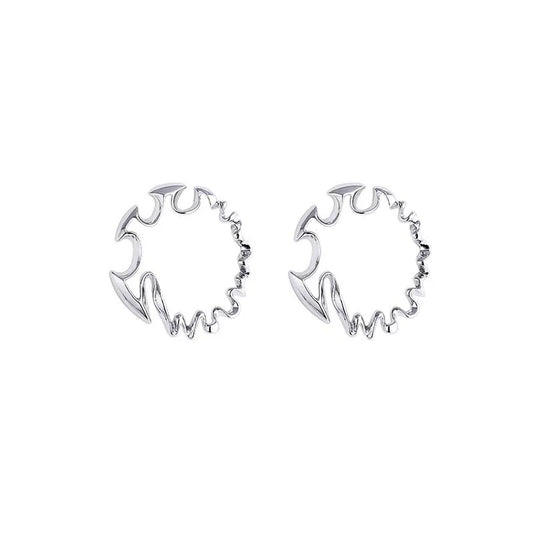 Oversized Twisted Hoop Earrings Alternative Fashion Statement Jewelry