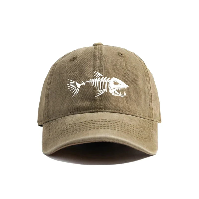 Unisex Vintage Washed Baseball Cap with Graphic Embroidery for Casual Outdoor Streetwear Style