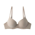 Seamless Smooth Molded Cup Bra with Adjustable Straps and Plunging Neckline