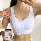 Structured Front-Zip High-Impact Sports Bra with Racerback Support