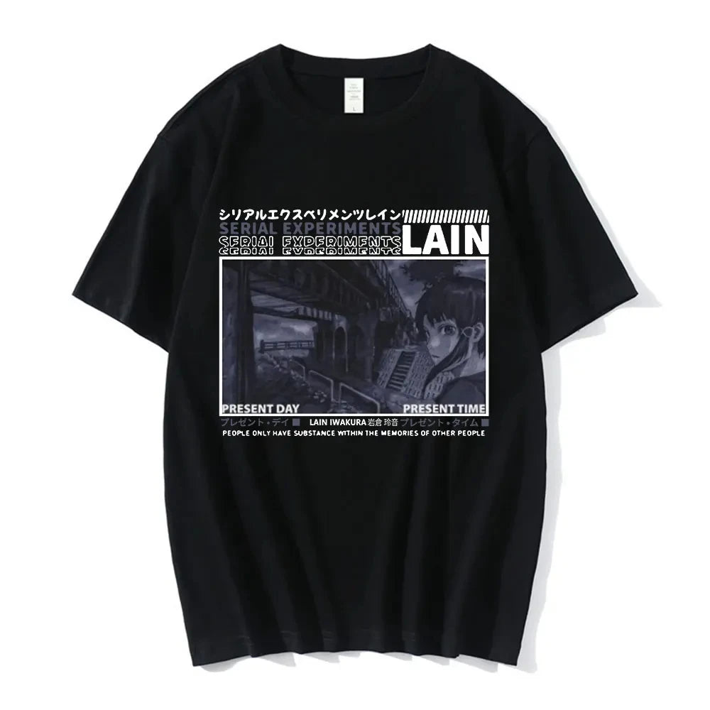 Dark Cyber Anime Oversized Alternative Streetwear Graphic Shirt